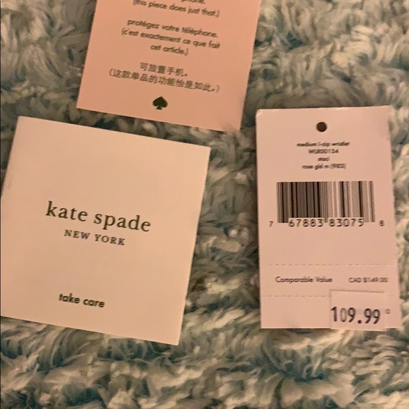 Beautiful rose gold Kate Spade medium L zip new - Picture 4 of 7